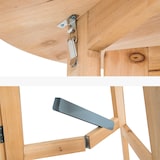 thumbnail of tectake Party statafel van massief hout inklapbaar 79x110cm - bruin - 403249