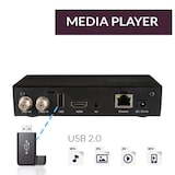 thumbnail of XORO HRS 9194 - DVB-S2 Full HD Satelliten Twin Receiver PVR Ready - 2 Aufnahmen gleichzeitig möglich Timeshift EPG USB 2.0 Mediaplayer 12V Anschluss