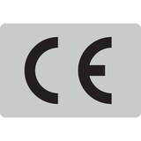thumbnail of Maschinenkennzeichnung, CE-Kennzeichnung, schwarz/silber - Bund = 25 Stk - 75x50x0.5 mm Alu blank