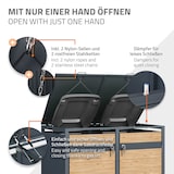 thumbnail of ML-Design Mülltonnenbox 4er Anthrazit-Holzoptik, für 4×240L, 264×80×116 cm, Stahl, wetterfest & abschließbar, Müllbox mit Deckel/Türen