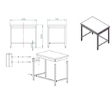 thumbnail of vaiotec Arbeitstisch / unterfahrbar, 1000 x 700 mm