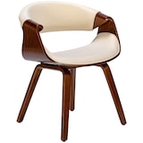 thumbnail of Sedia da pranzo Foley Noce/crema/Tessuto