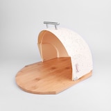 thumbnail of MR-1678-BR Panera de Mesa para Guardar Pan, Tapa Deslizante, Contenedor para Almacenamiento Pan y Bollería, Diseño Moderno, Beige