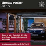 thumbnail of Paulmann SimpLED Strip LED Outdoor Kit complet 3m revêtue IP65 12W 420lm/m 40 LEDs/m 6500K 18VA 78907