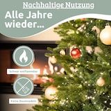 thumbnail of DELUKE® Weihnachtsbaum künstlich 160cm [Inkl. Lichterkette] Nordfichte -  Spritzguss | Tannenbaum naturgetreu inkl. Baumständer