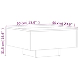 thumbnail of Mesa de centro madera contrachapada blanco 60x60x31,5 cm