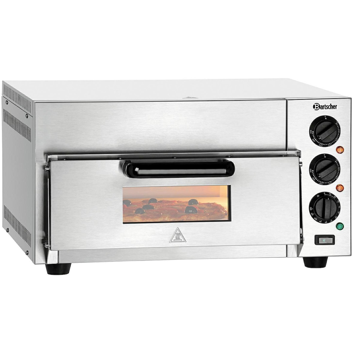 Pizzaoven ST415 | 1x Ø40cm | 1 Kamer | 2kW | Bodem Met Hittebestendige Steen | 565x585x265(h)mm