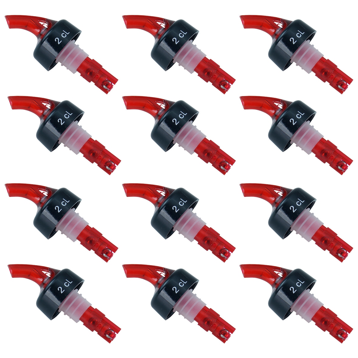 12 Stk. Ausgießer 2 cl. Schnapsausgießer Portionierer Dosierer für Flaschen - Kunststoff