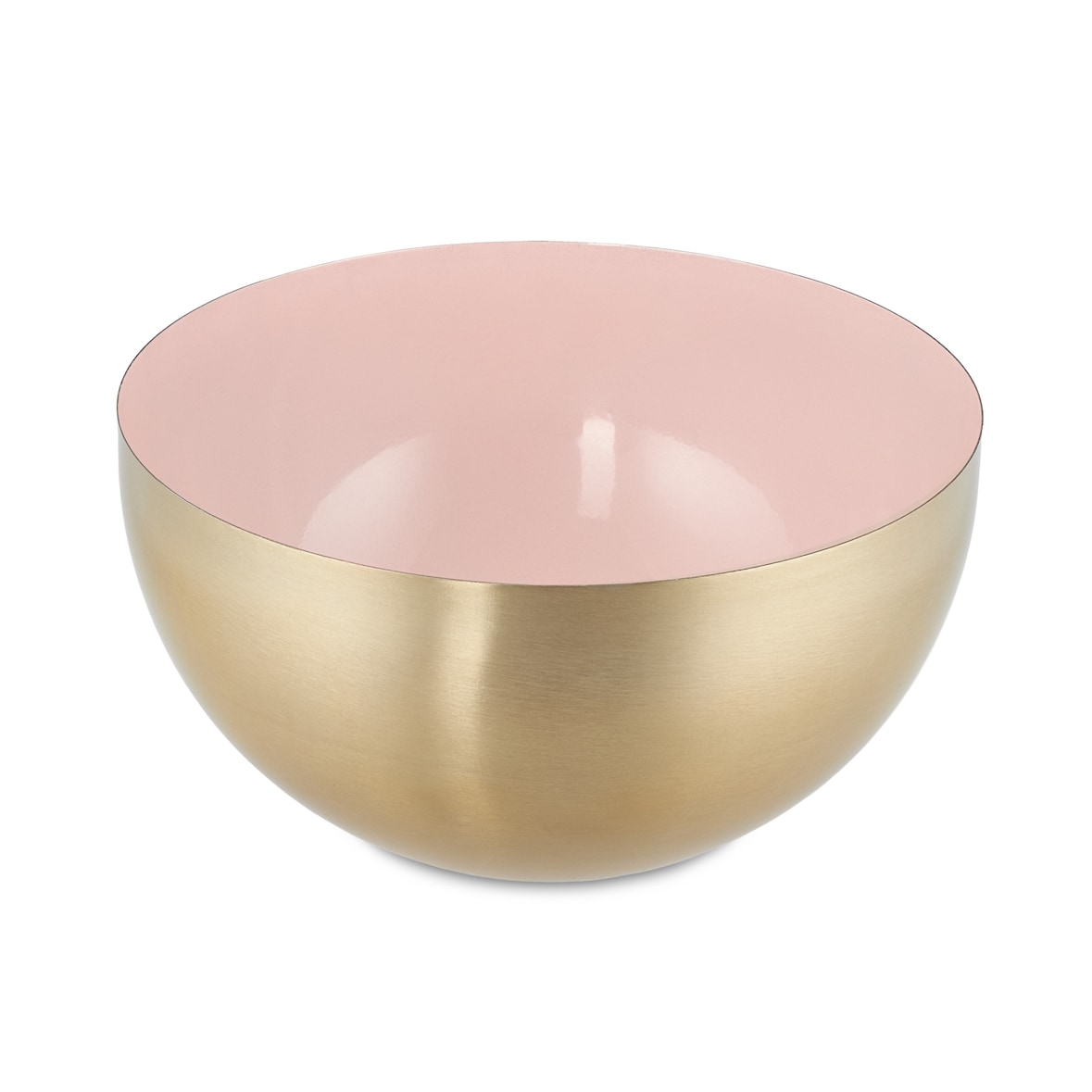 Relaxdays Salatschüssel Edelstahl, 2 L, runde Metallschüssel zum Backen & Servieren, Ø 20 cm, Küchenschüssel, rosa/gold