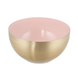 thumbnail of Relaxdays Salatschüssel Edelstahl, 2 L, runde Metallschüssel zum Backen & Servieren, Ø 20 cm, Küchenschüssel, rosa/gold