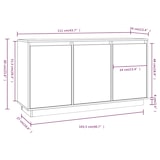thumbnail of Helloshop26 - Aparador cómoda armario mueble de almacenaje organizador para cocina salón salón 111 x 34 x 60 cm madera maciza de 02_0029522