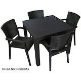 thumbnail of MF - Mesa de Exterior Modelo MIJAS Negra - Fabricada en Polipropileno 90x90 cm