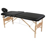 thumbnail of Table de massage pliante en bois avec têtière et trou visage