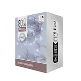 thumbnail of WellHome - Catena di 80 luci LED bianche con timer e cavo trasparente
