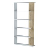 thumbnail of Libreria soggiorno Lugo 5 ripiani, colore bianco/rovere, 180 cm altezza