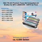 thumbnail of D&C TN-423 Premium Toner-Set kompatibel mit Brother für MFC-L8690CDW - CMYK 4er Pack
