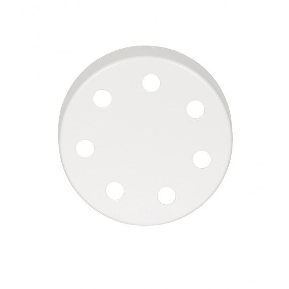 Rosace de plafond en métal blanc avec 7 passages de câble : optez pour la qualité et le style