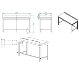 thumbnail of vaiotec werktafel / open onderstel met opstaande rand, 1600 x 600 mm