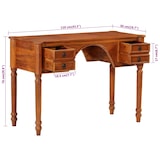 thumbnail of vidaXL Schreibtisch mit Schubladen 110x50x76 cm Massivholz Akazie