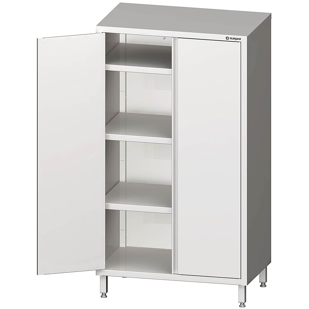 Stalgast Edelstahl Hochschrank mit Flügeltüren, 700x600x1800 mm, verschweißt