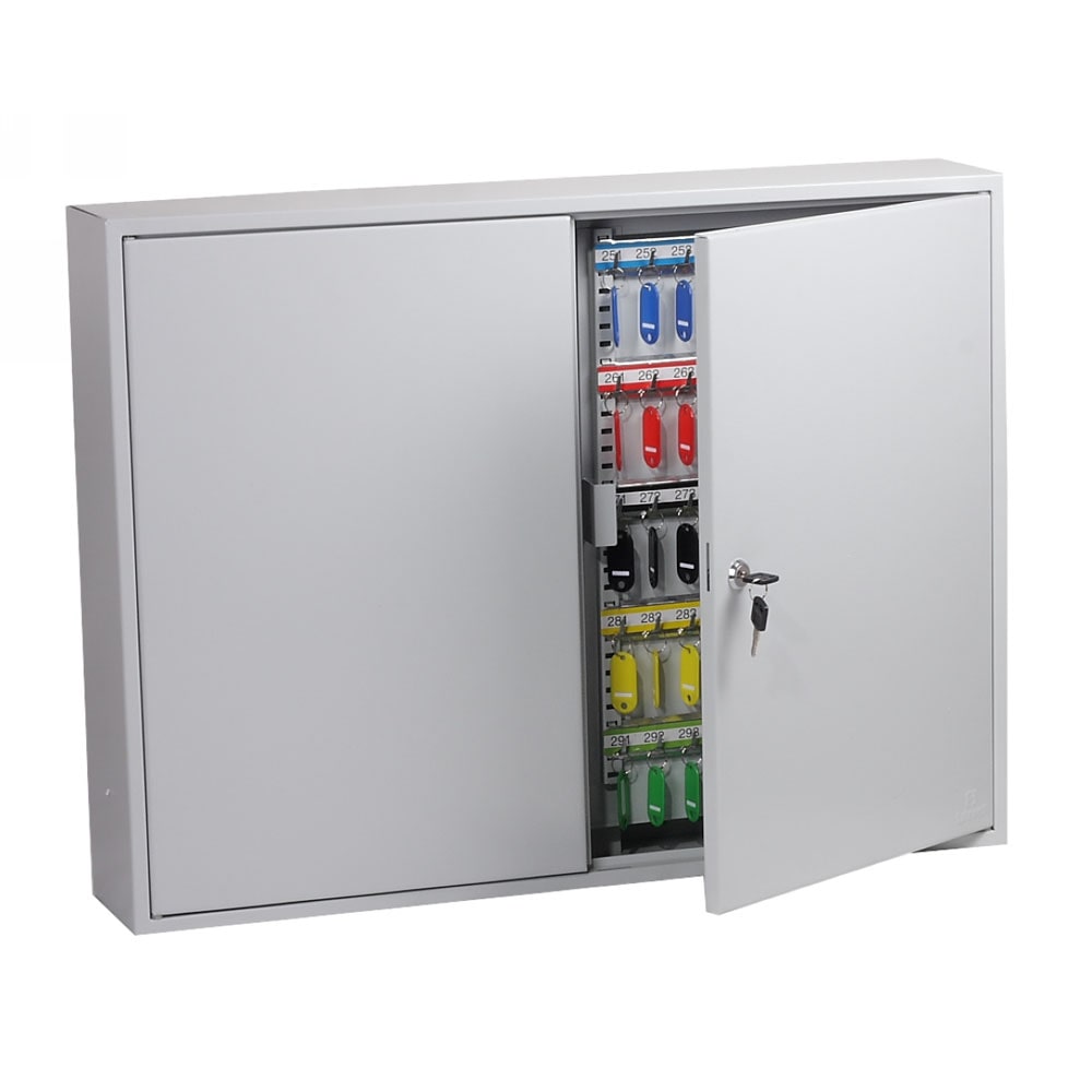 Phoenix Schlüsselschrank KC0606K und 400 Haken mit Schlüsselschloss.