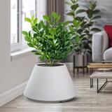 thumbnail of Vaso in resina da esterno interno per piante tondo conico design d.60x35h Stromboli Bianco