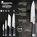 thumbnail of San Ignacio - Batería de cocina de 8 piezas apta para inducción Altea, acero inoxidable + set de 4 cuchillos de cocina