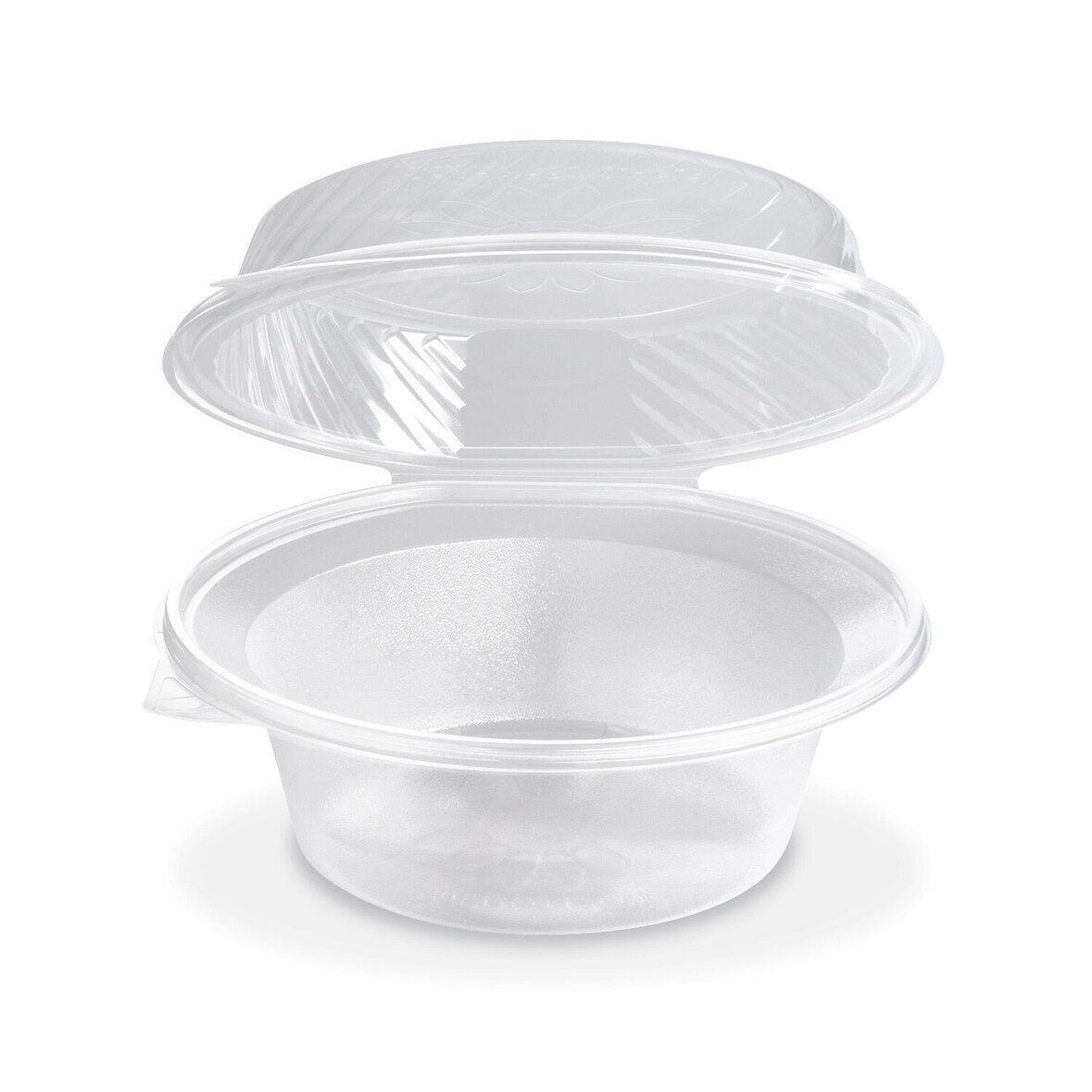 25x Salatschalen klar mit angehängtem Domdeckel 2200ml PP