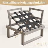 thumbnail of Merax Gartenmöbel-Set für 6 Personen, Eckmodul mit verstellbarer Neigungsfunktion, Seitenablage, Beige + Khaki