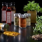 thumbnail of Relaxdays Gewürzstreuer, 12er Set, 3 Streugrößen, Gewürze & Kräuter, Gewürzgläser, Glas & Edelstahl, silber/transparent