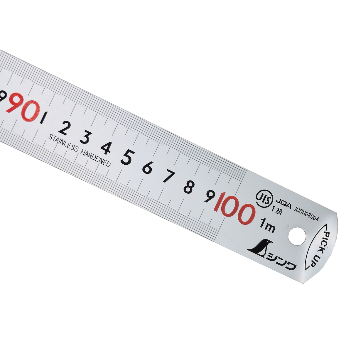 FAMEX 12526 Shinwa Lineal aus Edelstahl 100 cm mit Pick-Up -Stahllineal Metalllineal - 13140