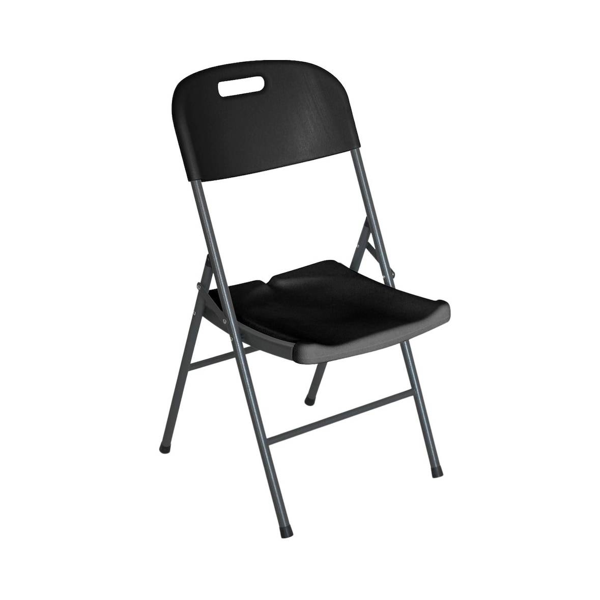 Silla Plegable con Asa Negro 47x58x87cm O91