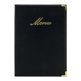 thumbnail of Securit® Menukaart A5 "Classic" - Zwart - Kunstleer - 4 zijden