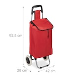 thumbnail of Relaxdays Einkaufstrolley klappbar, Abnehmbare Tasche 28 L, Einkaufswagen mit Rollen HxBxT: 92,5 x 42 x 28 cm, rot