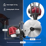 thumbnail of MSW - Betonzaag - benzine - 2500 W - 120 mm zaagdiepte