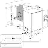 thumbnail of Bauknecht vollintegrierter Geschirrspüler 60 cm, BCIO 3C33 EC, 14 Maßgedecke