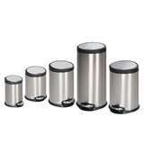 thumbnail of PROREGAL Robuster Tretabfallsammler mit Fußpedal | Gedämpftes Schließen | 30 Liter, HxBxT 63x31x37cm | Edelstahl | Silber | Mülleimer Abfalleimer
