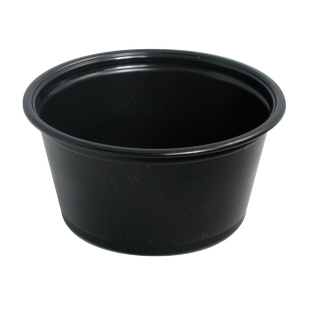 2500 Unités - Petits Pots Micro-Ondables 60 Ml Ø6,2X3,2 Cm Noir Pp - Garcia de Pou