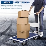 thumbnail of Carro DASCK Plataforma de Carga Plegable con Ruedas – 150 kg – Acero Reforzado – Compacto y Robusto – Azul/Blanco
