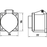 thumbnail of OBO Bettermann CEE-Anbausteckdose CEE-32A 6109876