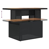 thumbnail of vidaXL Gartentisch Schwarz 100x55x73 cm Poly Rattan und Akazienholz