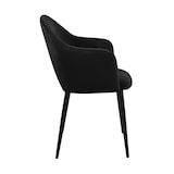 thumbnail of SVITA HAILEY 2er Set Esszimmerstühle Küchen-Sessel gepolstert Samt Schwarz