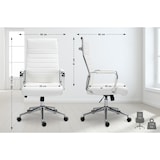 thumbnail of Bureaustoel Kolumbus Echt leer wit