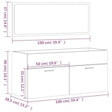 thumbnail of vidaXL Badschrank mit Spiegel Hochglanz-Weiß Holzwerkstoff