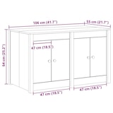 thumbnail of vidaXL Keukenkast met plank Bruin 106 x 55 x 64 cm Massief grenenhout