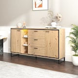 thumbnail of Merax Sideboard mit LED-Beleuchtung und Glasablagen, Kommode Holz mit großem Stauraum und verstellbare Einlegeböden