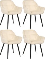 thumbnail of 4er Set Esszimmerstühle Emia creme/Samt