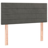 thumbnail of vidaXL Boxspringbett mit Matratze & LED Dunkelgrau 100x200 cm Samt