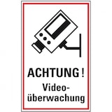 thumbnail of Aufkleber I Hinweisschild Achtung! Videoüberwachung, Pikto, Folie, selbstklebend, 200x300mm