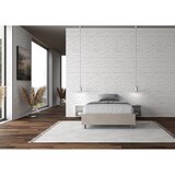 thumbnail of Letto Sommier senza rete imbottito 140x200 microfibra sabbia Azelia